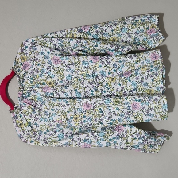 Linen Charter Club Luxury Womens Size L Blouse Longsleeve Floral Balloon Linen - Picture 4 of 13